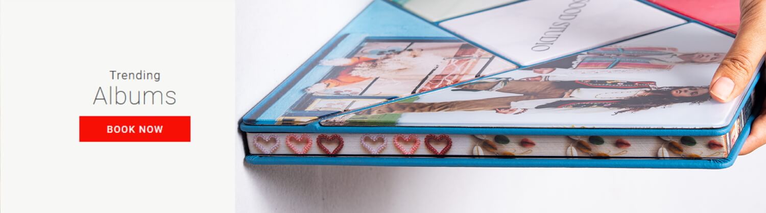 Handcrafted leather photo album